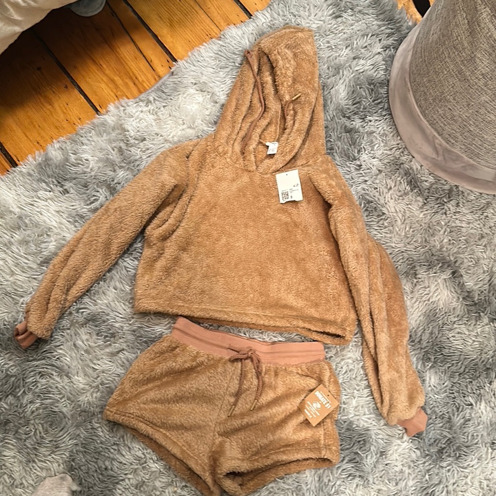 Soft Teddy Shorts Set